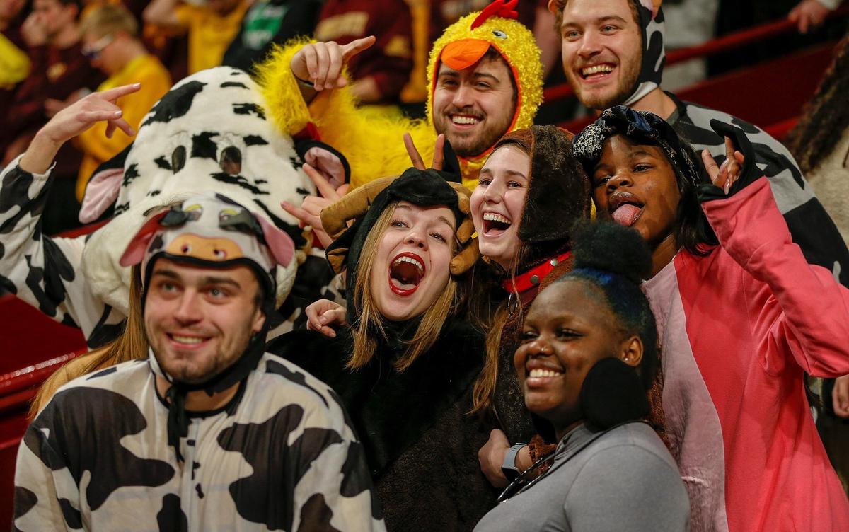 Students in the Basketball Student Section